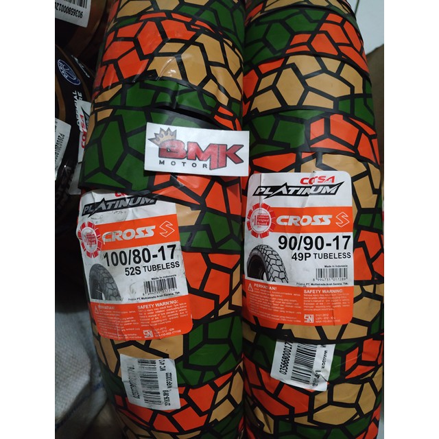 PAKET BAN CORSA CROSS S 90/90-17 & 100/80-17 TUBELESS