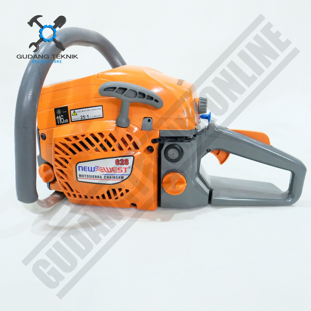 Mesin Gergaji Kayu New West 628 - Chainsaw New West 628 Chain Saw Laser Tip 24inch