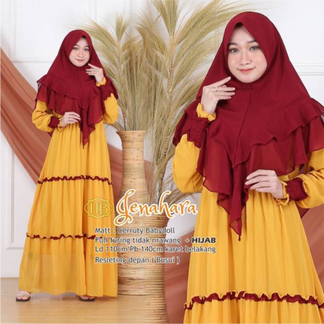 JENAHARA GAMUS SYAR'I BEST SELLER GAMIS FREE HIJAB