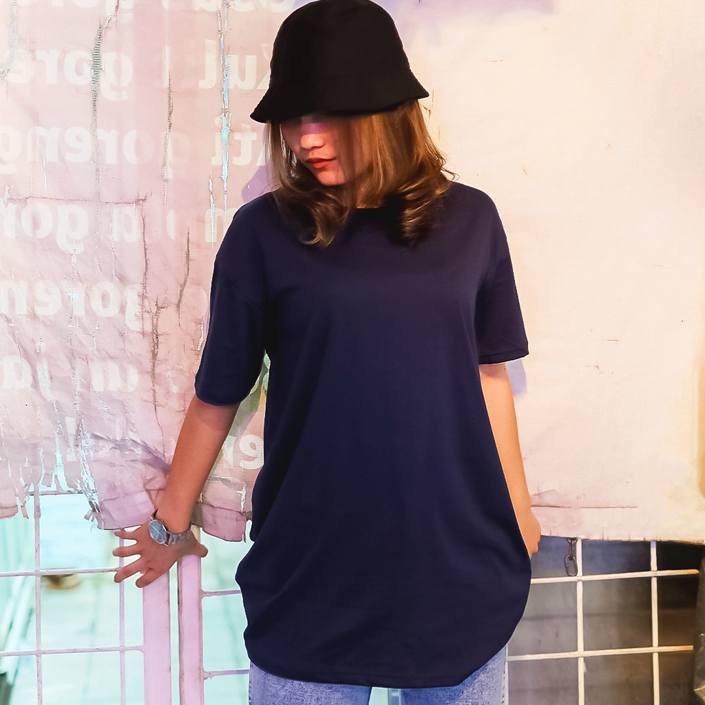 AFI - EC - Kaos Oversize Polos Navy REAL KATUN