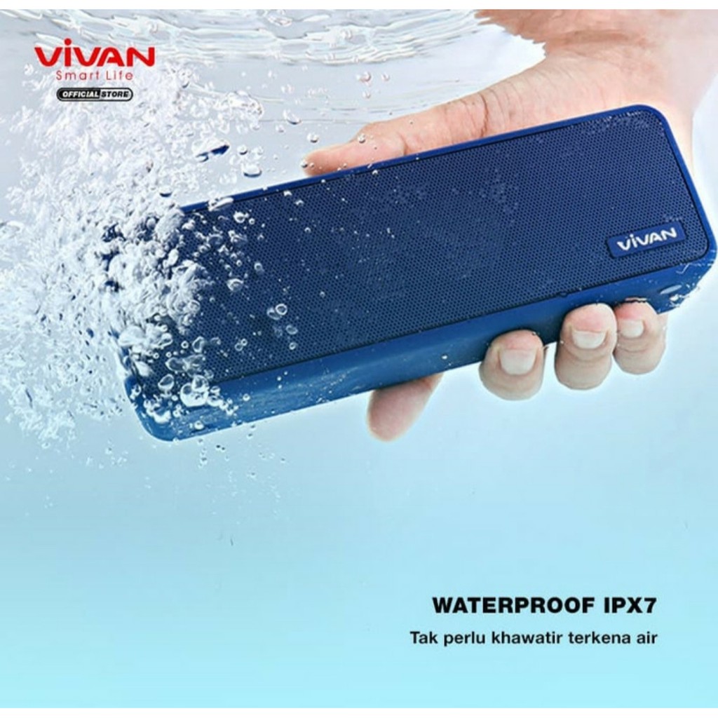 KHANZAACC VIVAN VS20 Speaker Bluetooth 5.0 Waterproof IPX7 20W MicroSD AUX TWS