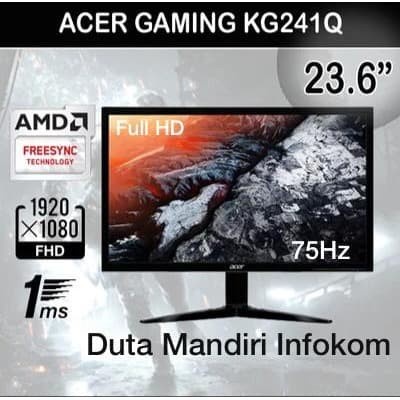 ACER KG241Q FREESYNC MONITOR LED-23.6INCH-1MS 75HZ FULL HD