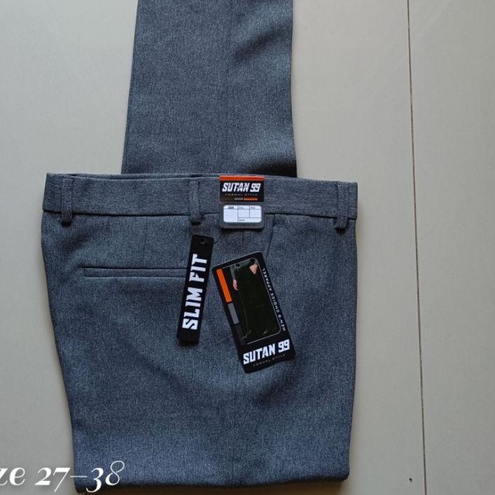 ☆ PROMO AKHIR TAHUN CELANA BAHAN KERJA SLIMFIT PRIA TERBARU ◊