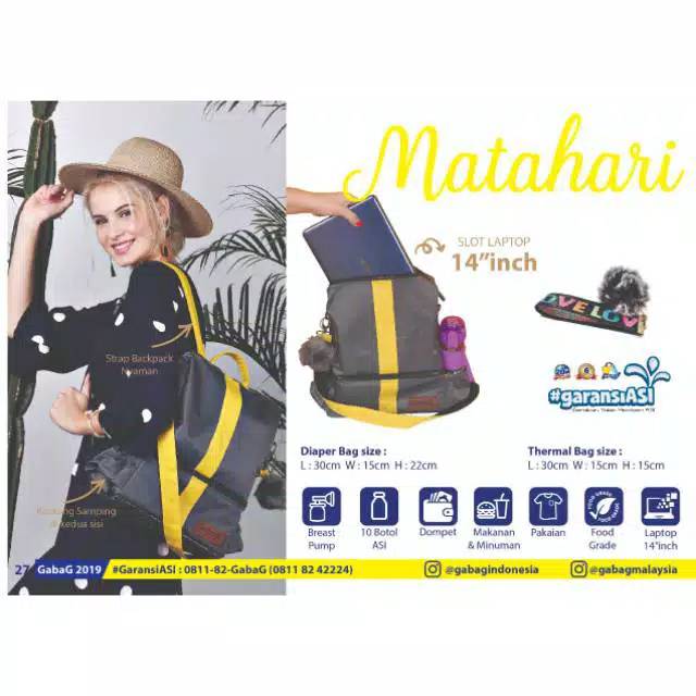 Jkg - Cooler Bag Gabag Matahari Backpack Ransel Tas ASI