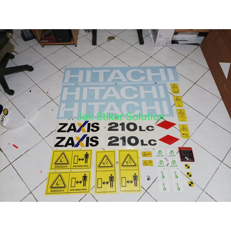 Stiker Excavator Hitachi Zaxis 210LC Sticker Alat Berat