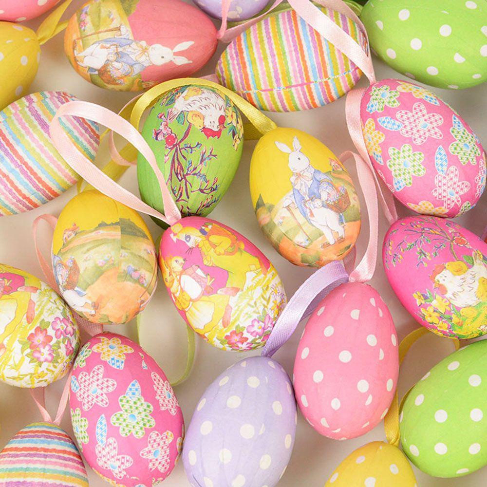 Preva 12Pcs Telur Paskah Nikmat Baru Hadiah Anak Hiasan Gantung