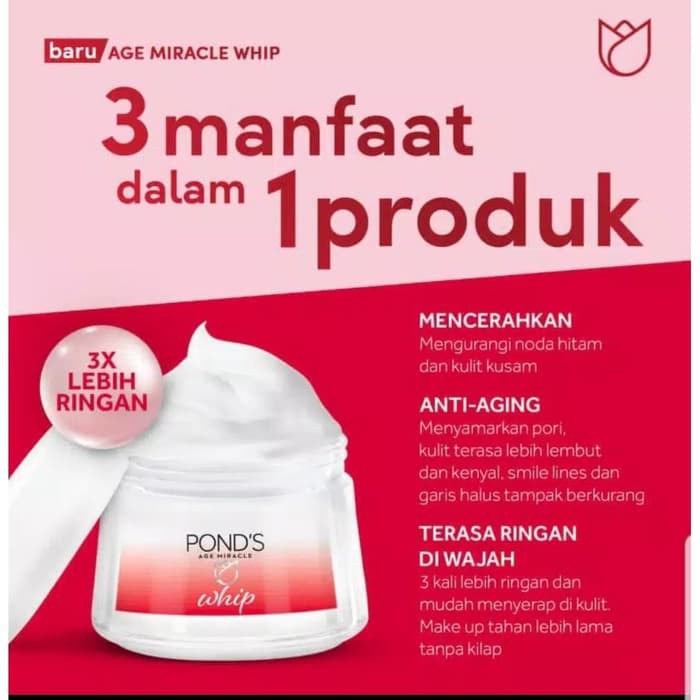 ponds age miracle whip cream 50gr   ponds