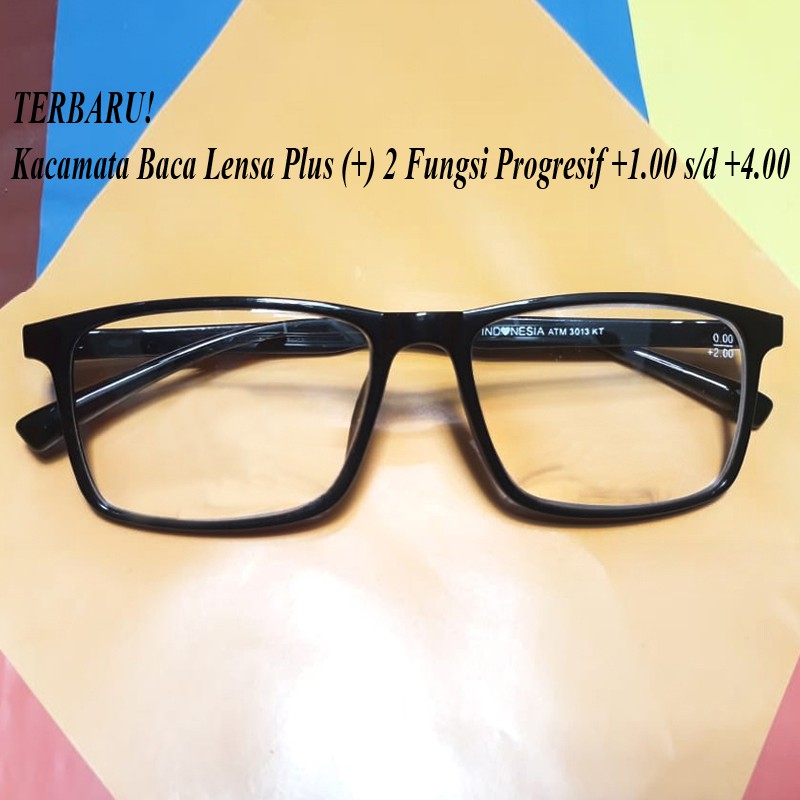 Kacamata 2 Fungsi Progresif Plus +1.00 s/d +4.00(+) Korean Style Kacamata Fashion untuk Pria Wanita