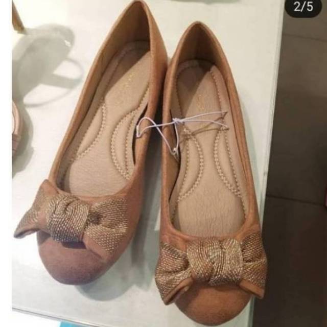 CANTIK VINCCI ORIGINAL VI20223616 NUDE SEPATU FLAT PITA MURAH