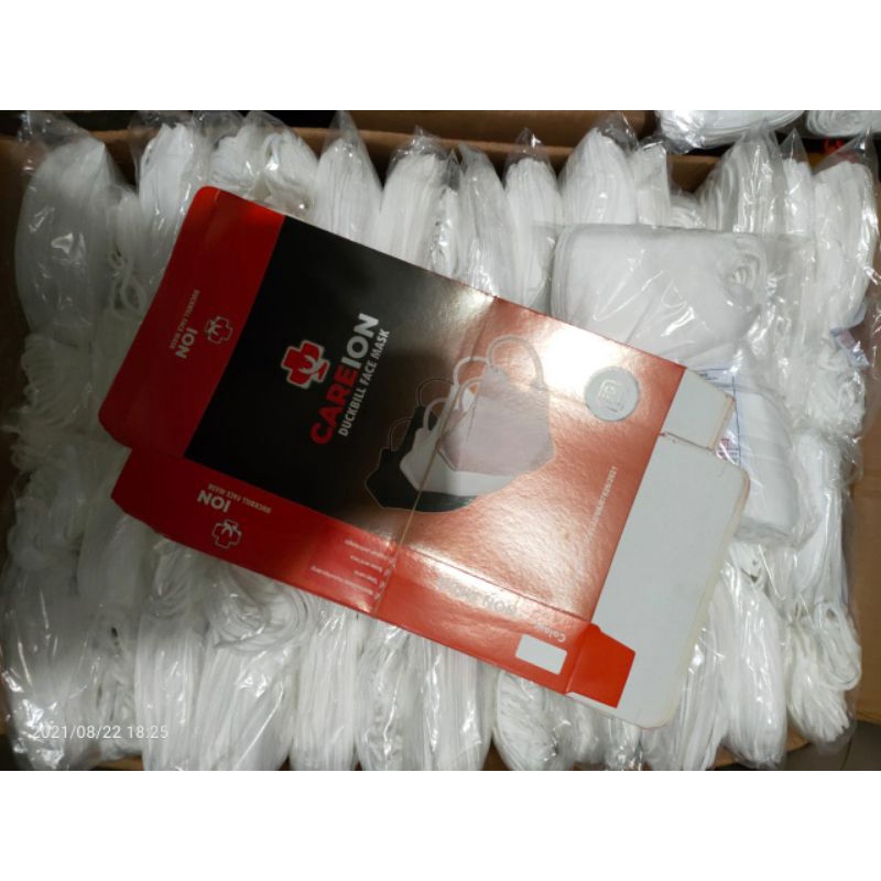 masker duckbill garis