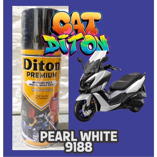 Cat Pilox Diton Premium Pearl White 9188 400cc Warna Putih Mutiara pylox