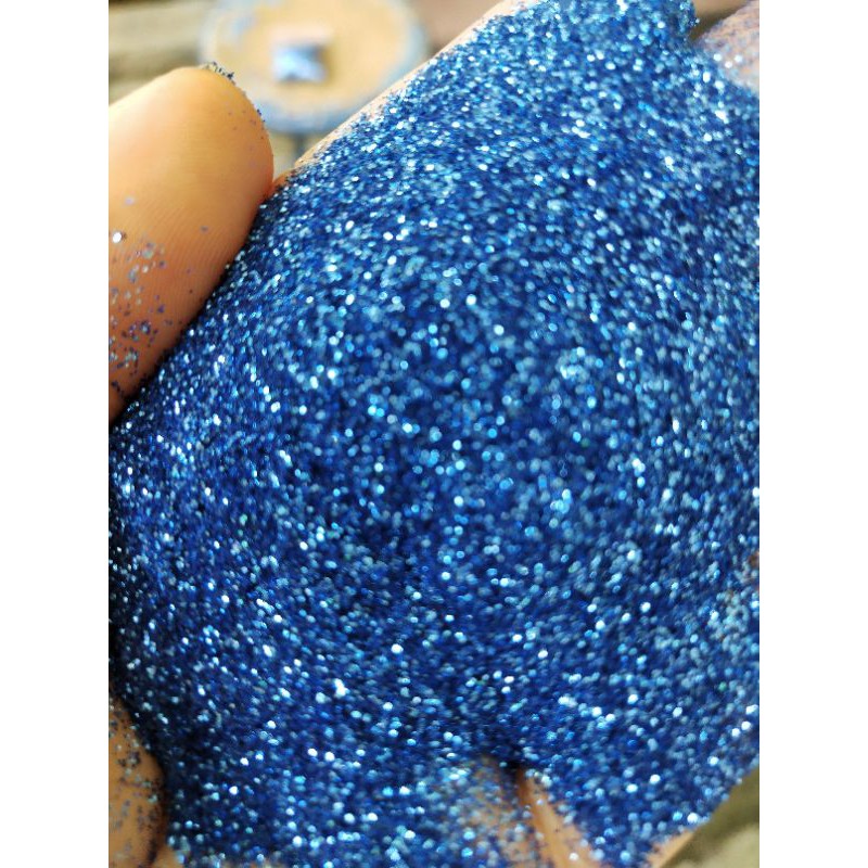 SERBUK GLITTER BIRU KILOAN