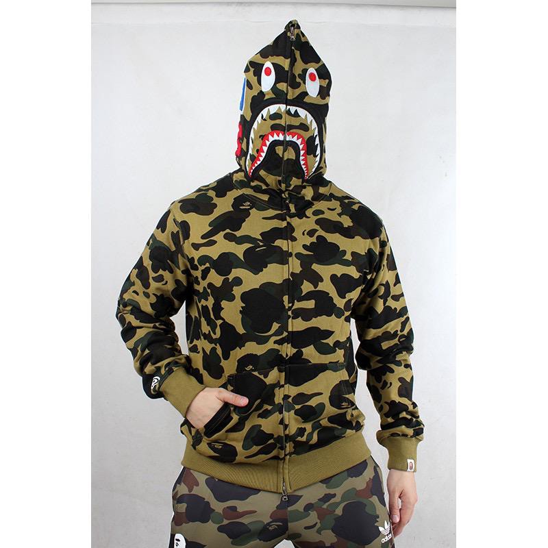 JAKET PRIA BAPE SHARK MIRROR