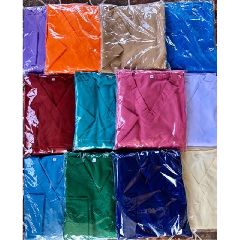 Baju OKA Lengan Pendek / Baju Dokter / Baju Perawat OK Lengan Pendek / Baju Bidan Bisa bordir