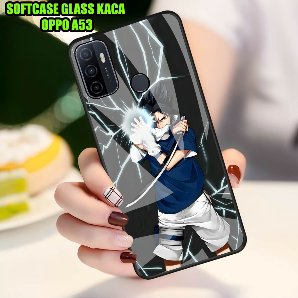 Softcase Glass Kaca OPPO A53]- Case Hp Pelindung Handphone OPPO A53] [ A61]