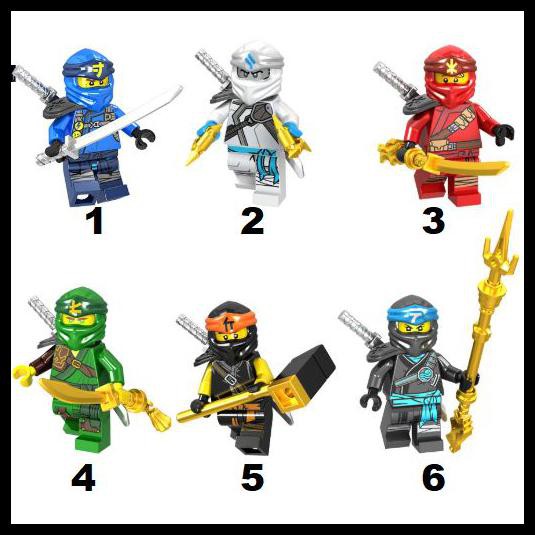 Ninjago Lloyd Kai Jay Cole Zane Nya Sensei Wu Minifigure Lego Kw