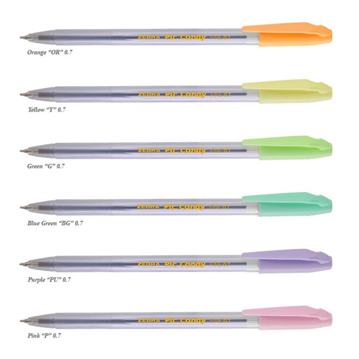 

Bolpen zebra piccandy satuan