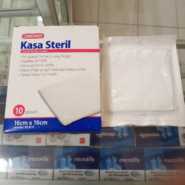 Kasa Steril 16x16cm OneMed box isi 10pouch