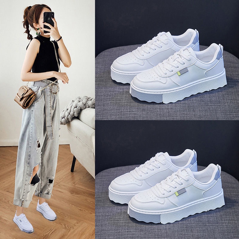 Sneakers Wanita Import Sepatu Sneakers Temali Sepatu Basic Putih Kece Korean Style