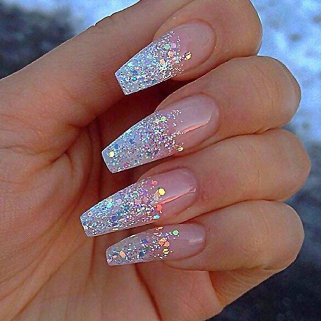 Glitter hexagonal mix size PREMIUM glitter nails ombre nail glitter set