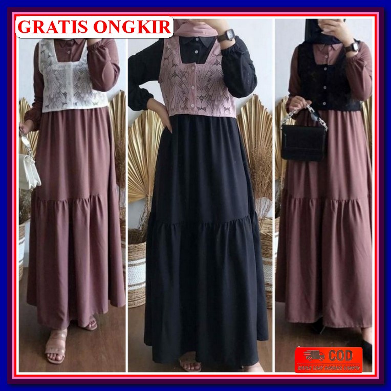 Gamis Lebaran Terbaru 2022 Dress Fremium Dress Kondangan Pesta Mewah Murah Fashion Muslim Wanita Can