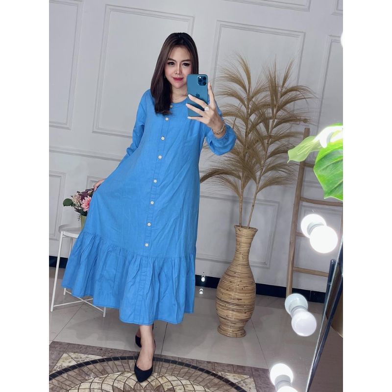 GAMIS JEANS/OVERALL JEANS/DRESS PANJANG BUSUI FRIENDLY