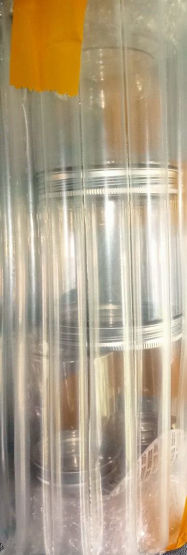 Pet Plastic Jar Bottle Honey Jar Transparent Food Jar Biscuit Jar Packing Sealing Jar Tea Pot(silver Cover Free Gasket)