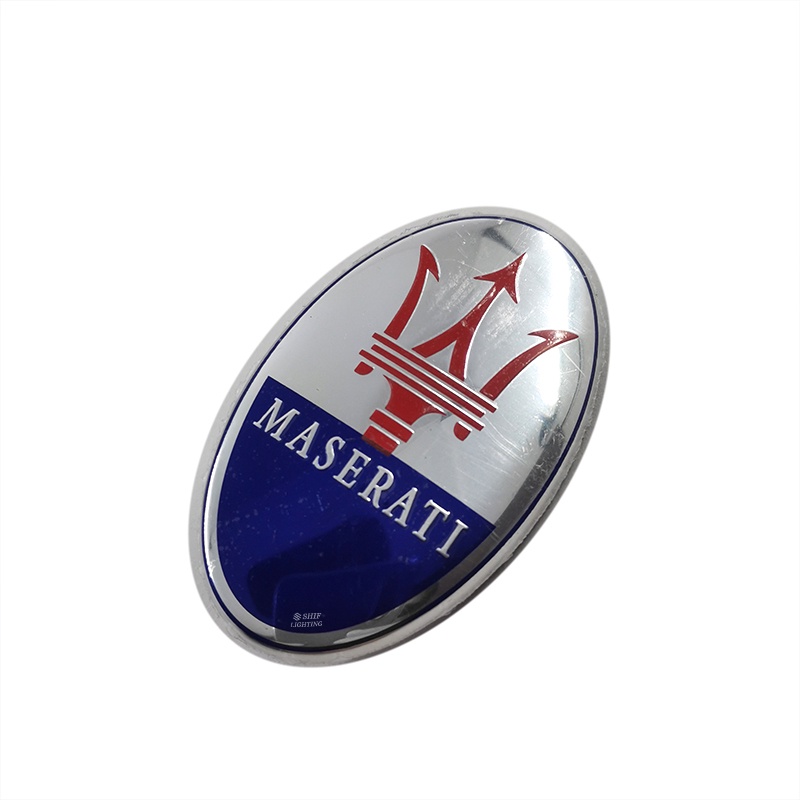 1pc Stiker Emblem Logo MASERATI Bahan ABS Untuk Bagasi Depan Mobil MASERATI