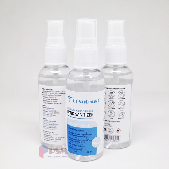 Hand Sanitizer Alcohol Based 60ml GP Care sejenis Aseptan Liquid Spray