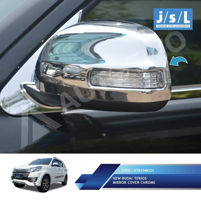 AksesorisFariasi Tambahan Toyota New Rush Cover Spion JSL Krom / Mirror Cover Chrome