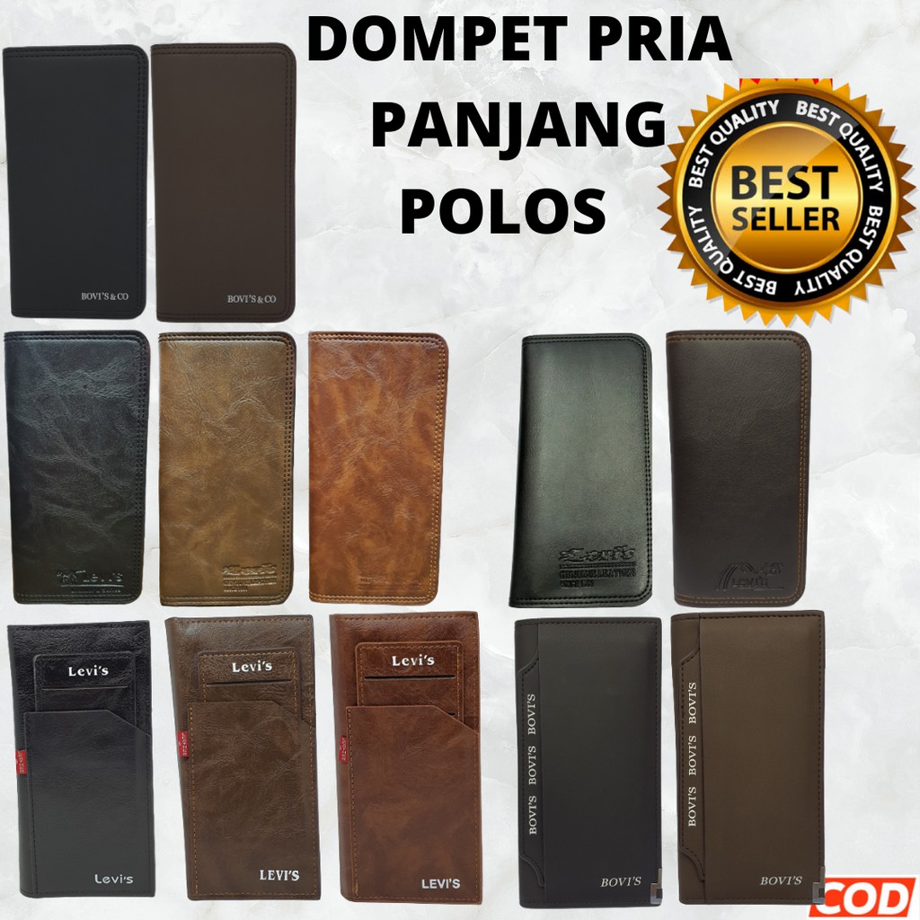 Dompet Pria Panjang Branded Tipis dan Original serta Murah | Dompet Cowo Panjang Kulit Import Murah|