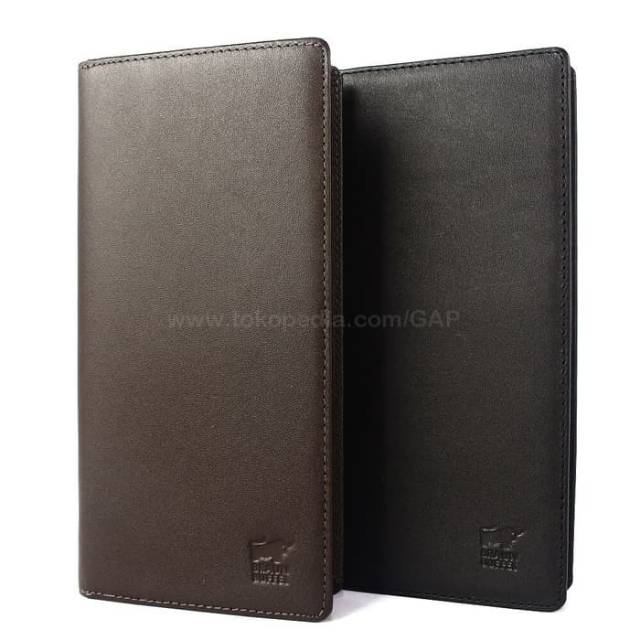 DOMPET PANJANG KULIT BRAUN BUFFEL BRANDED