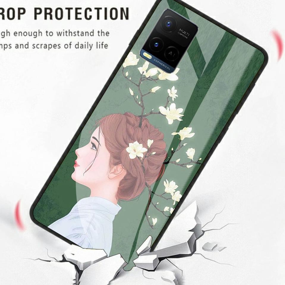 Terbagus.. [A05] Softcase Glass Kaca Vivo Y21 2021 Y21S /Casing Handphone Vivo Y21 2021 Y21S / Case 