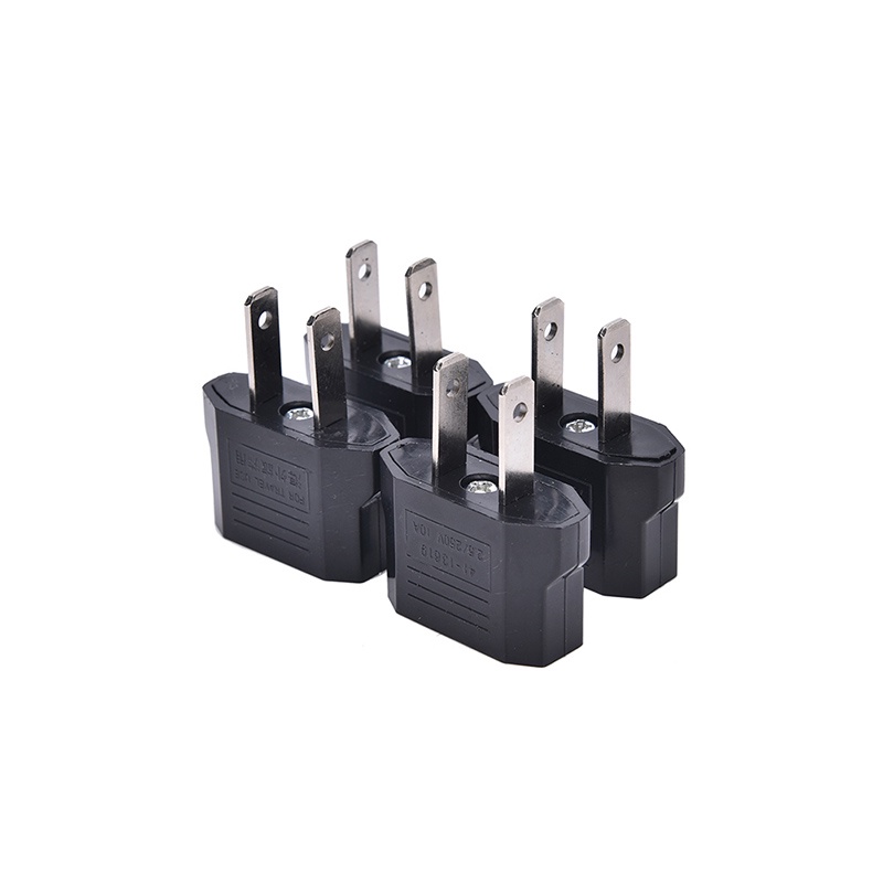 {LUCKID}4PCS EU Euro Europe to US USA Power Jack Wall Plug Converter Travel Adapter NEW