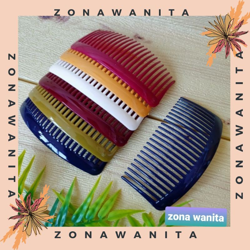 Sirkam Rambut Polos Hitam - Warna /Asesoris Rambut