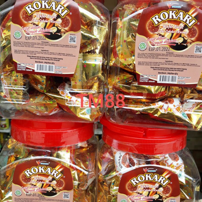 

ROKARI WAFER BULAT SALUT COKLAT DAN KACANG