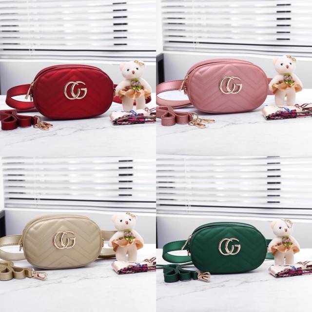 Gucci GG marmont jelly 2strap waist bag