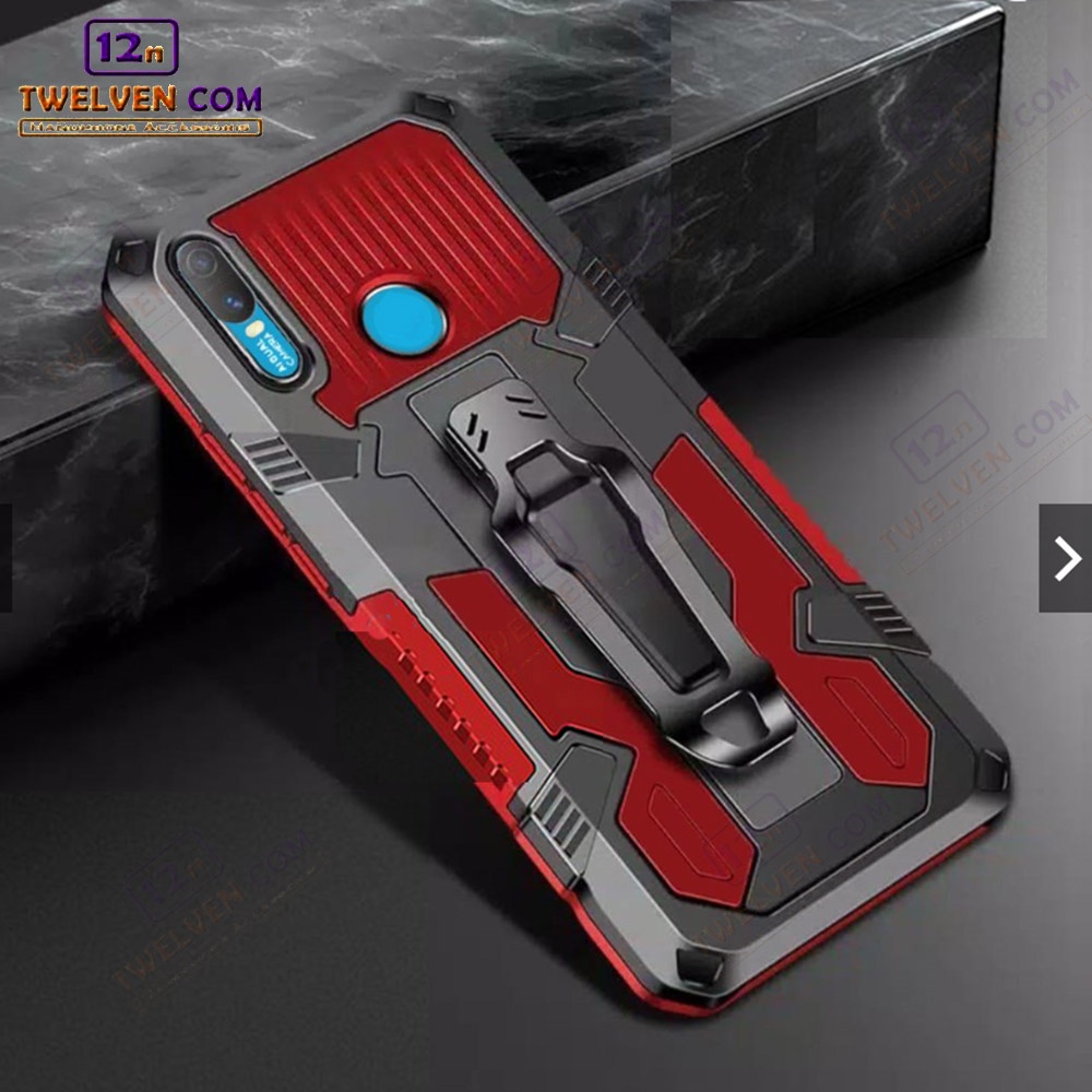 Case Shockproof Vivo Y12i Armor Hardcase Stand Clip