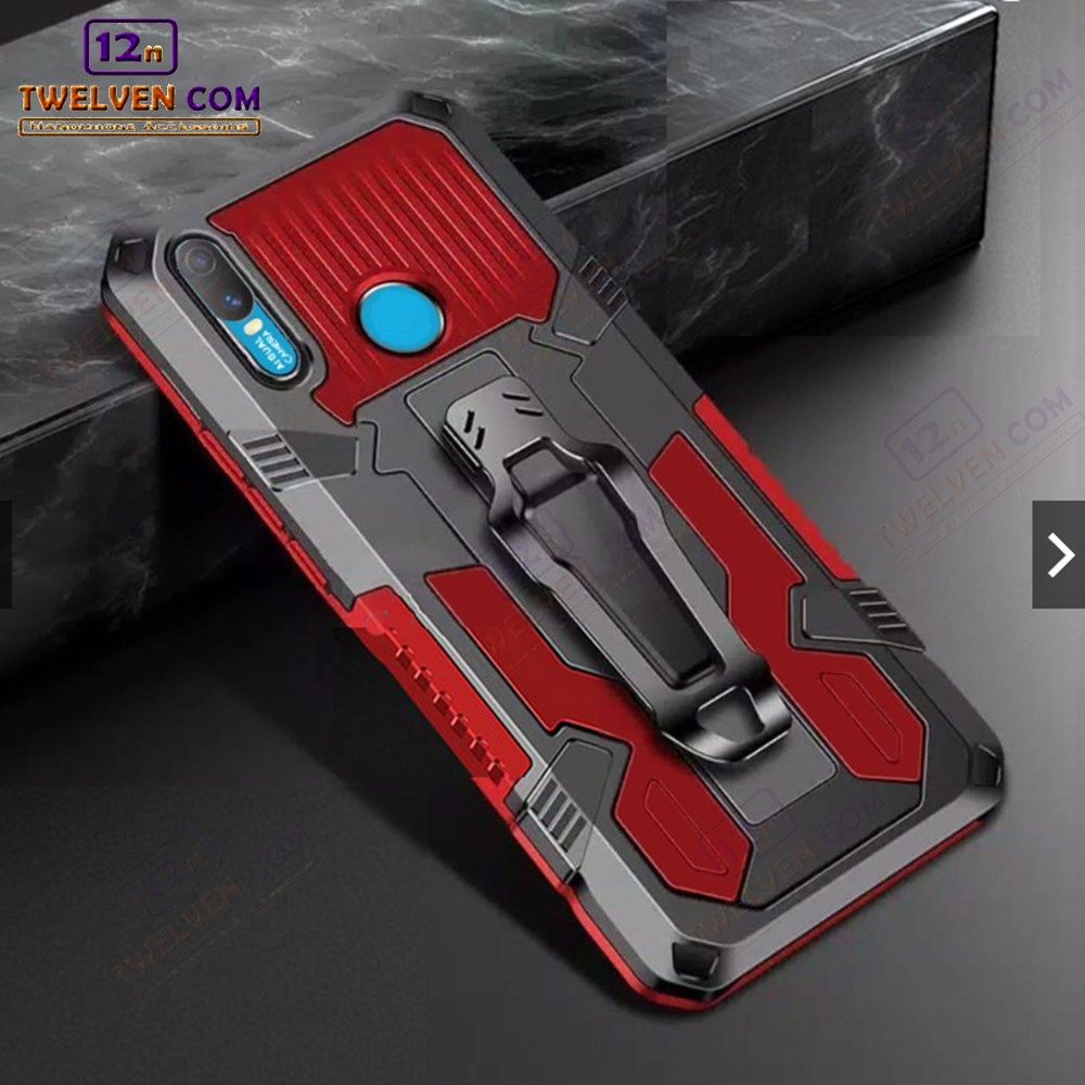 Case Shockproof Vivo Y11 Armor Hardcase Stand Clip