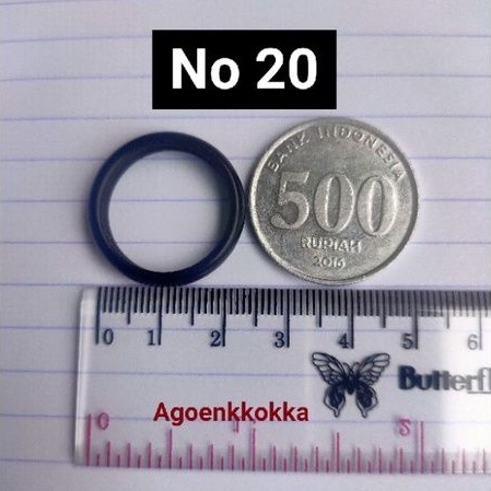 Cincin mata 3 hitam ukuran 20 kokka kaokah