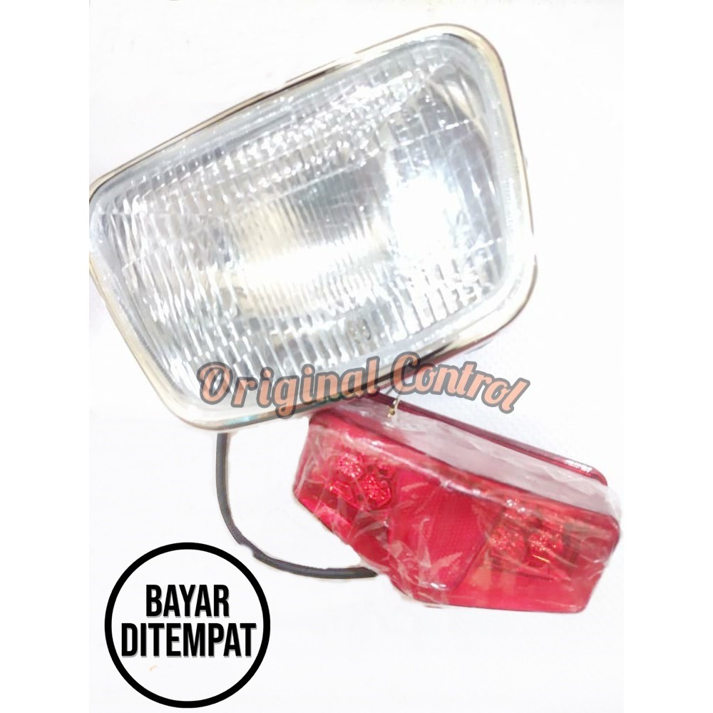 Reflektor lampu depan RX king + lampu stop LEd RX king MERAH