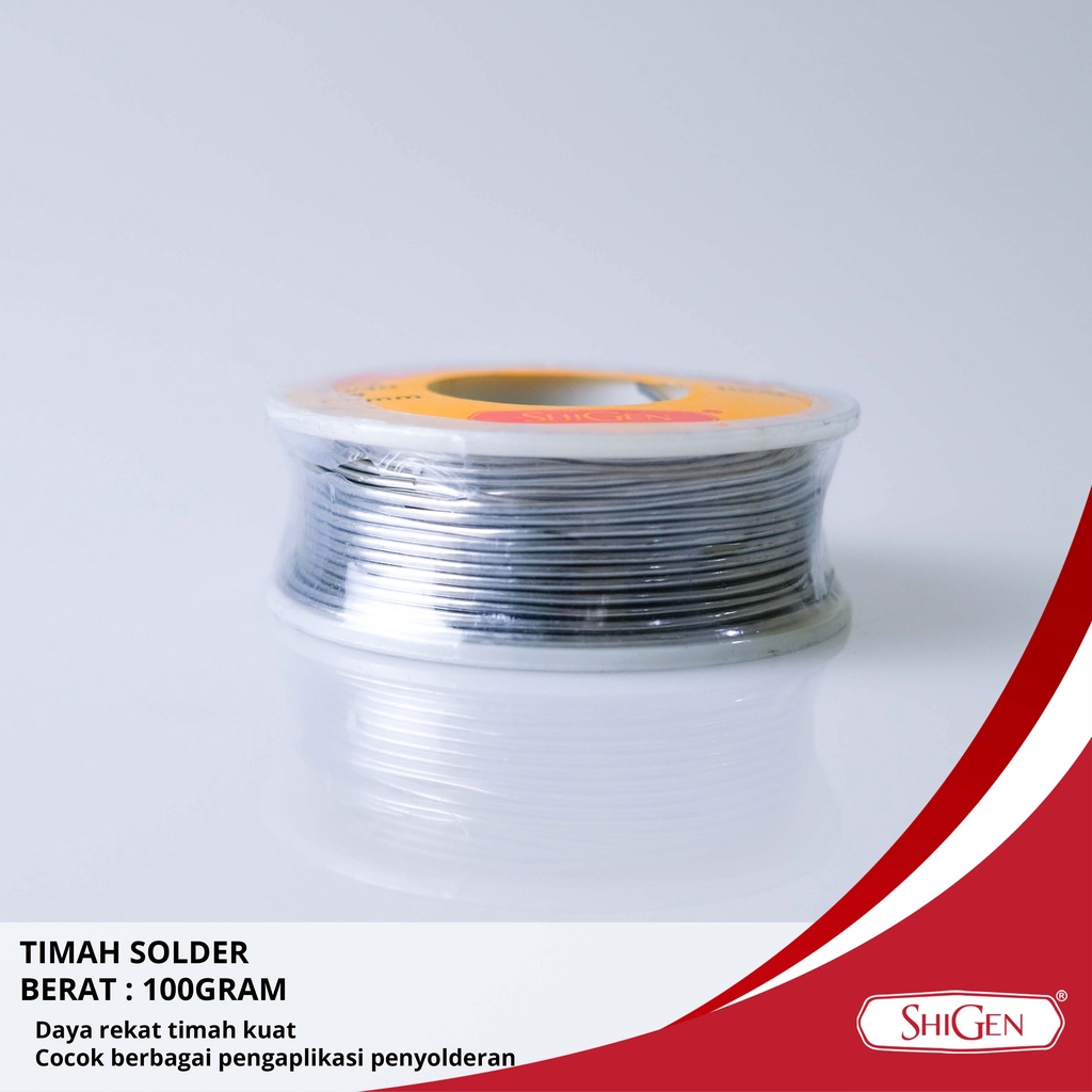 Solder Timah 100gr Murni 60/40 DIAMETER 1.0mm Shigen Grade 60% Alloy