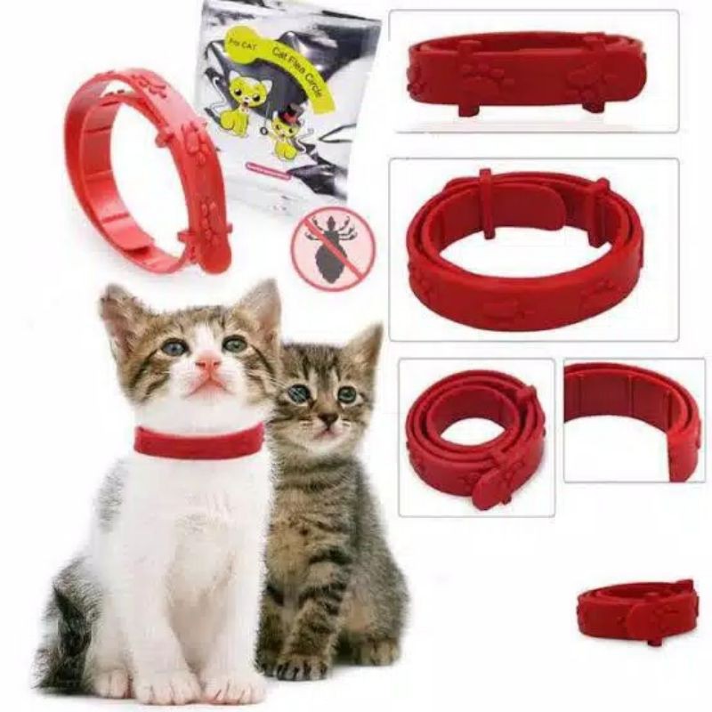 Kalung Anti Kutu Kucing Anjing No Flea Pink FEFARM