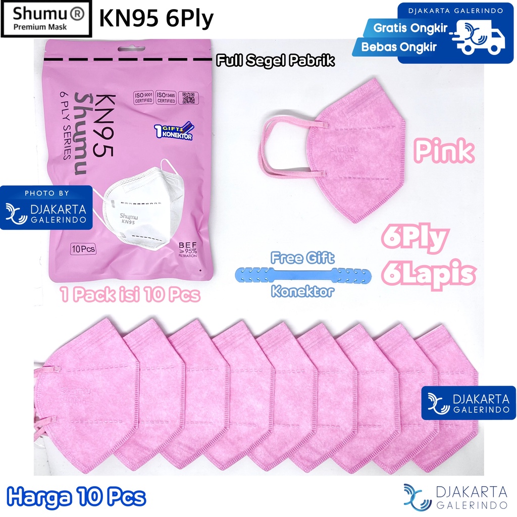 Masker KN95 6Ply Shumu Sachet / Pack isi 10 Pcs