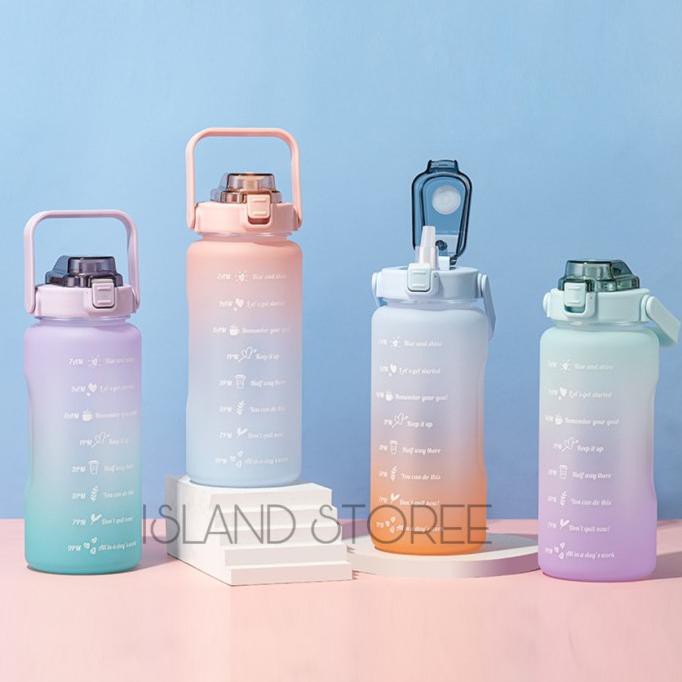 Botol minum 2 liter botol minum motivasi botol minum bpa free ---Termurah---