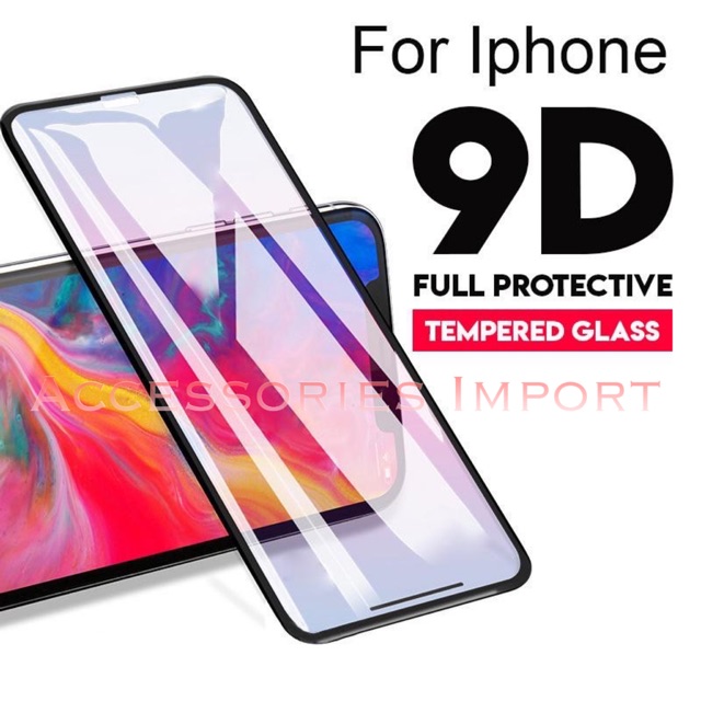 Iphone 12/ 12pro/ 12promax/ Iphone 11/ 11 Pro/ 11 Pro Max/ Tempered Glass Full Lem 9D/Antigores kaca