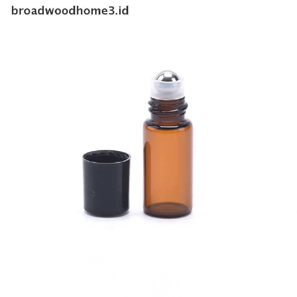 10pcs / Pak Botol Kaca Amber Roll on 1 / 2 / 3 / 5ml Untuk Essential Oil