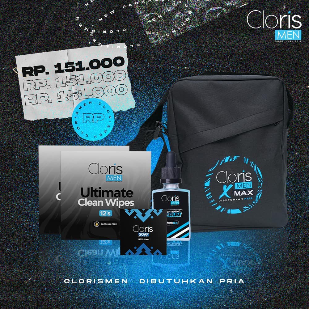 PAKET CLORISMEN CLORIS MEN Original Paket Perawatan Pria Lengkap Skincare Untuk Cowok Sabun Wajah-3