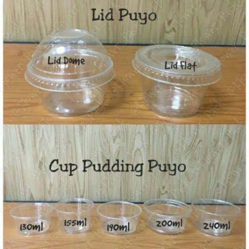 Cup Puding Puyo 130 ML + Tutup Dome