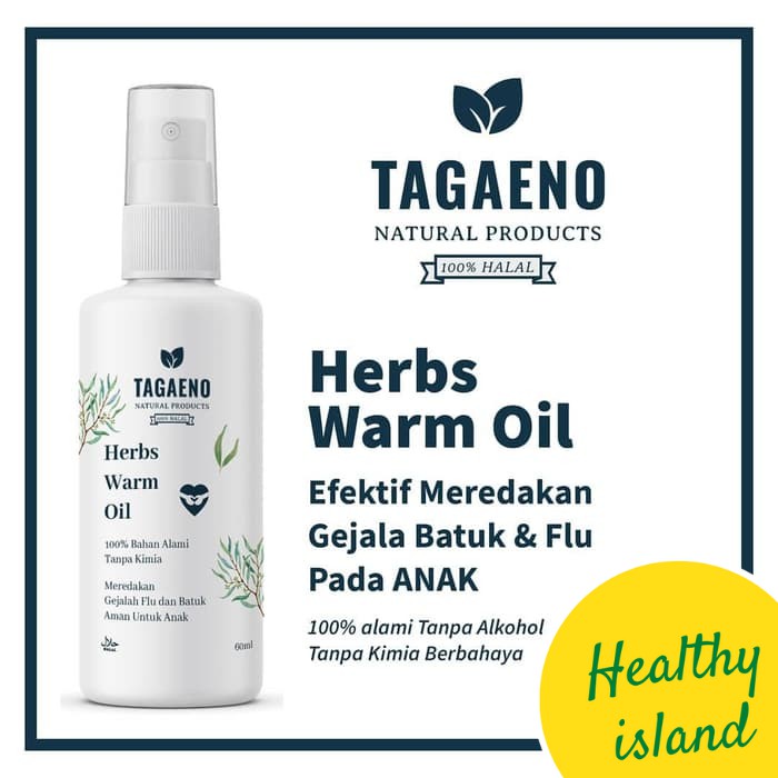 Minyak Oles Batuk Flu Bayi 4+ Bulan Alami Tagaeno Herbs Warm Oil